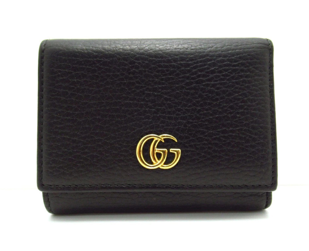 Gucci Marmont W hook wallet black leather